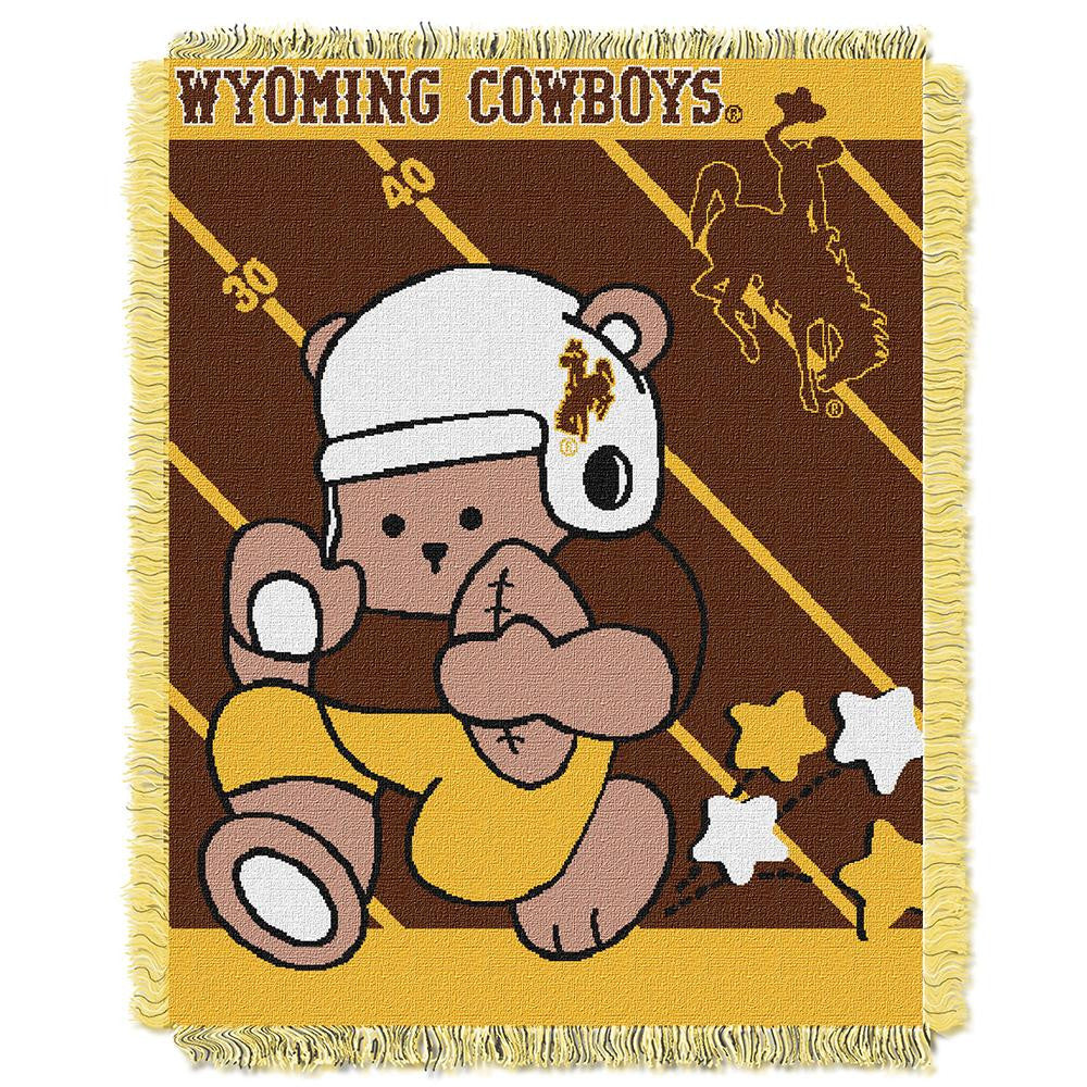 Wyoming Cowboys NCAA Triple Woven Jacquard Throw (Fullback Baby Series) (36x48)