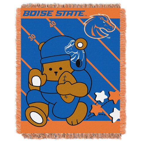 Boise State Broncos NCAA Triple Woven Jacquard Throw (Fullback Baby Series) (36x48)