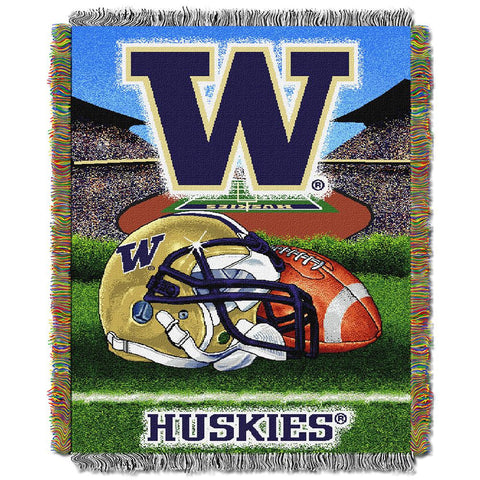 Washington Huskies NCAA Woven Tapestry Throw (Home Field Advantage) (48x60)