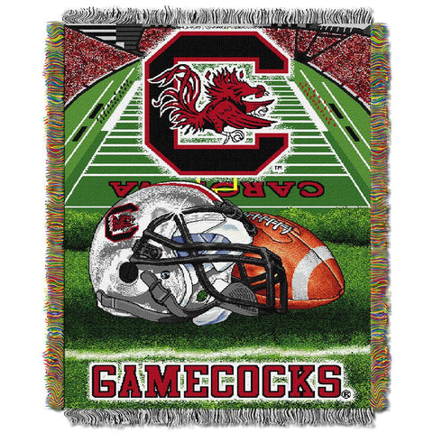 South Carolina Fighting Gamecocks NCAA Woven Tapestry Throw (Home Field Advantage) (48x60)