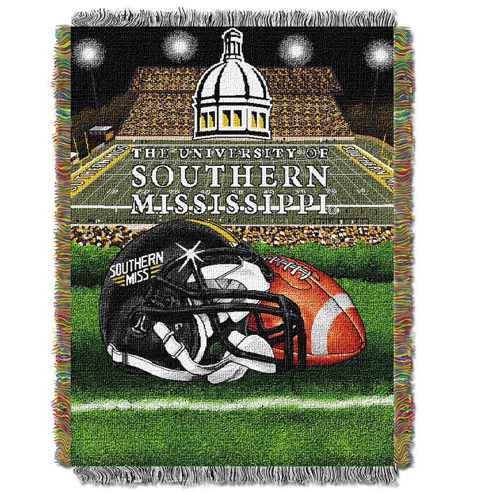 Southern Mississippi Eagles NCAA Woven Tapestry Throw (Home Field Advantage) (48x60)