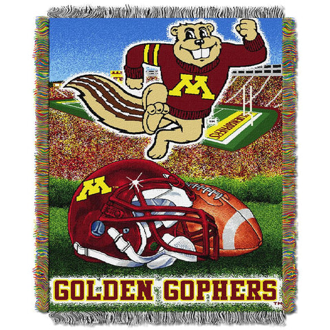 Minnesota Golden Gophers NCAA Woven Tapestry Throw (Home Field Advantage) (48x60)