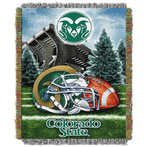 Colorado State Rams NCAA Woven Tapestry Throw (Home Field Advantage) (48x60)