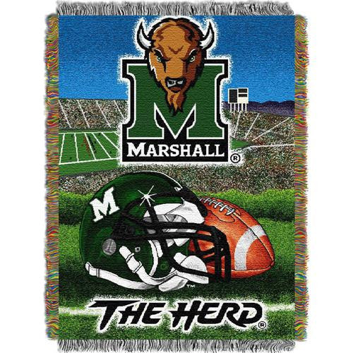 Marshall Thundering Herd NCAA Woven Tapestry Throw (Home Field Advantage) (48x60)