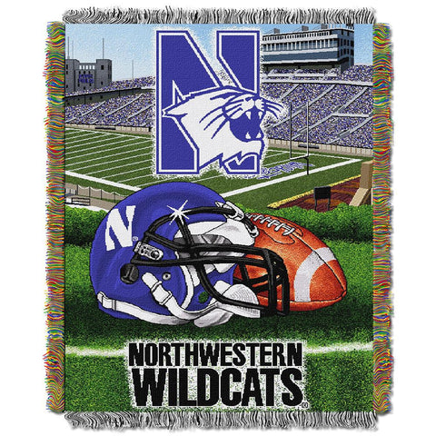Northwestern Wildcats NCAA Triple Woven Jacquard Throw (48x60)