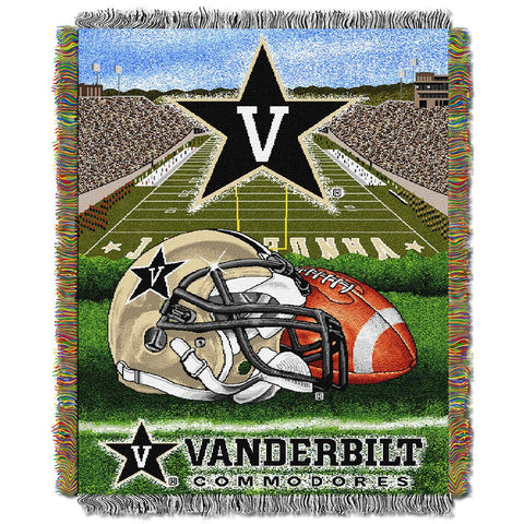 Vanderbilt Commodores NCAA Woven Tapestry Throw (Home Field Advantage) (48x60)