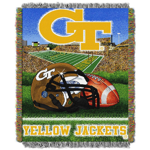 Georgia Tech Yellowjackets NCAA Woven Tapestry Throw (Home Field Advantage) (48x60)