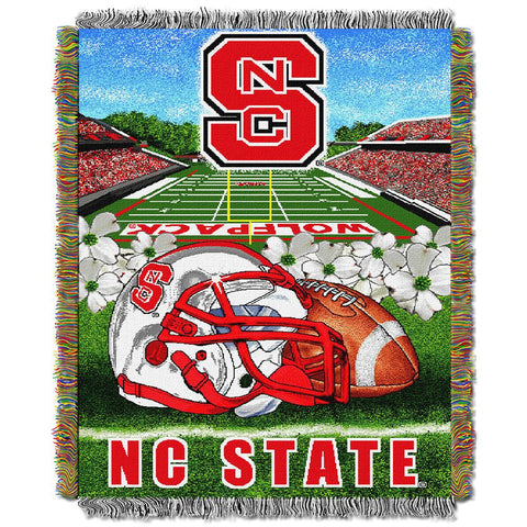North Carolina State Wolfpack NCAA Woven Tapestry Throw (Home Field Advantage) (48x60)