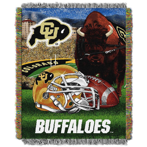 Colorado Golden Buffaloes NCAA Woven Tapestry Throw (Home Field Advantage) (48x60)