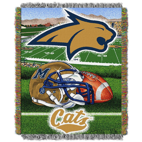 Montana State Bobcats NCAA Woven Tapestry Throw (Home Field Advantage) (48x60)