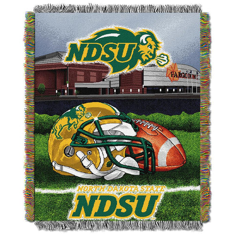 North Dakota State Bison NCAA Woven Tapestry Throw (Home Field Advantage) (48x60)