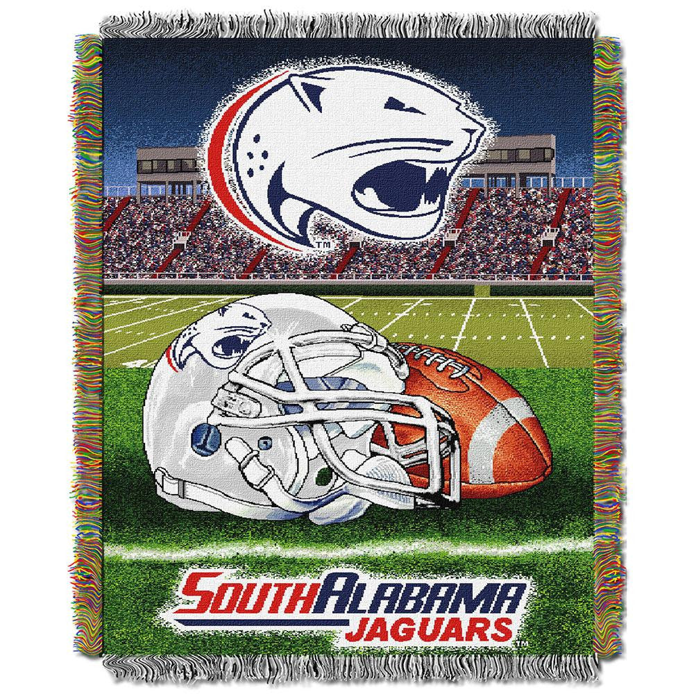 South Alabama Jaguars NCAA Woven Tapestry Throw (Home Field Advantage) (48x60)