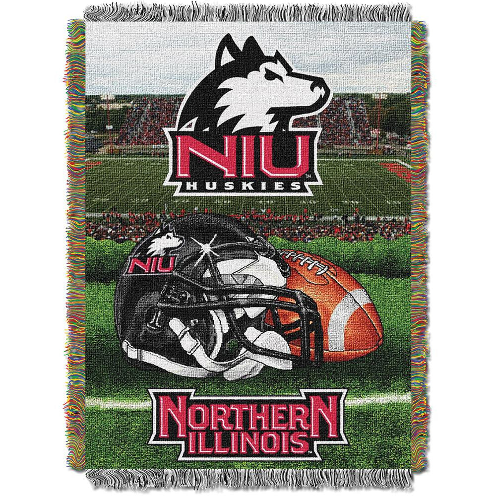 Northern Illinois Huskies NCAA Woven Tapestry Throw (Home Field Advantage) (48x60)