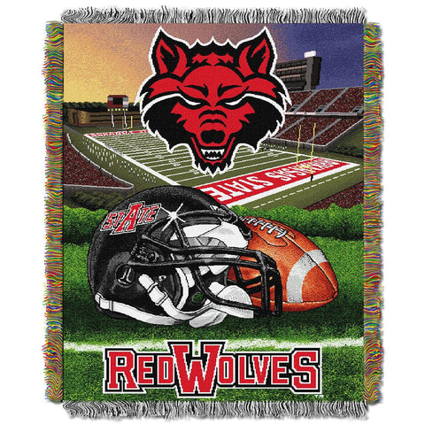 Arkansas State Red Wolves NCAA Woven Tapestry Throw (Home Filed Advantage) (48x60)