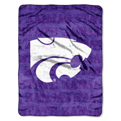 Kansas State Wildcats NCAA Micro Raschel Blanket (Grunge Series) (46in x 60in)