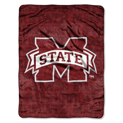 Mississippi State Bulldogs NCAA Micro Raschel Blanket (Grunge Series) (46in x 60in)