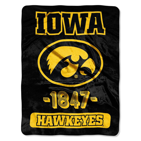 Iowa Hawkeyes NCAA Micro Raschel Blanket (Varsity Series) (48x60)