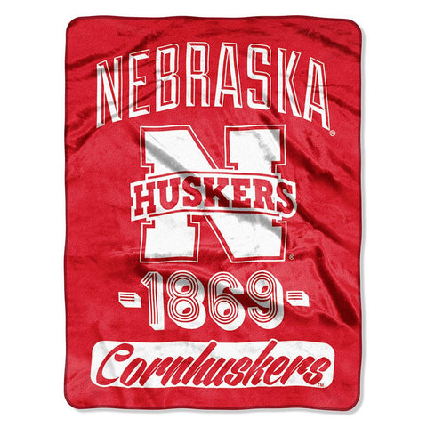 Nebraska Cornhuskers NCAA Micro Raschel Blanket (Varsity Series) (48x60)