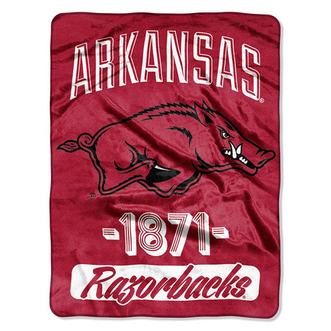 Arkansas Razorbacks NCAA Micro Raschel Blanket (Varsity Series) (48x60)