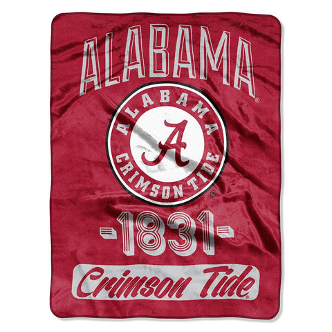 Alabama Crimson Tide NCAA Micro Raschel Blanket (Varsity Series) (48x60)