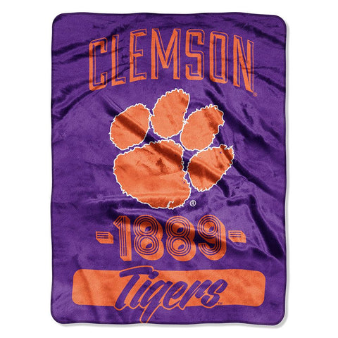 Clemson Tigers NCAA Micro Raschel Blanket (46in x 60in)