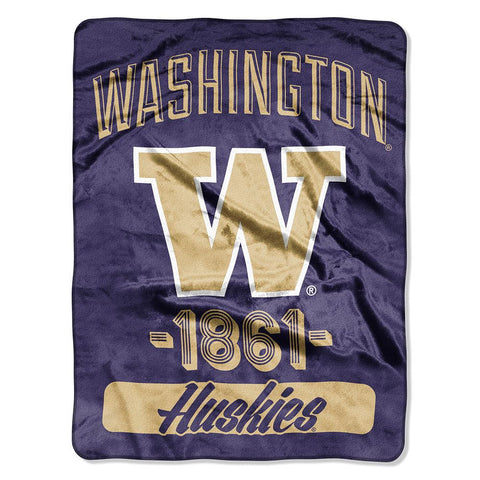 Washington Huskies NCAA Micro Raschel Blanket (Varsity Series) (48x60)
