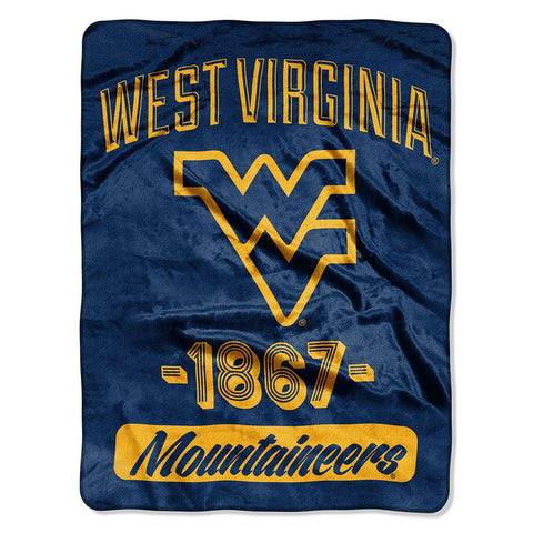 West Virginia Mountaineers NCAA Micro Raschel Blanket (Varsity Series) (48x60)
