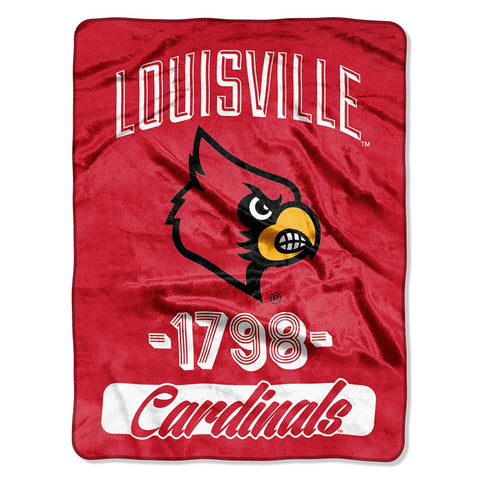 Louisville Cardinals NCAA Micro Raschel Blanket (Varsity Series) (48x60)