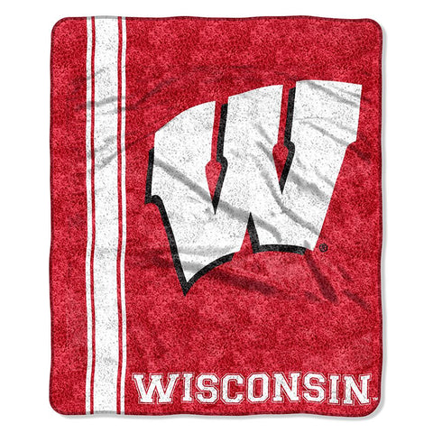 Wisconsin Badgers NCAA Sherpa Throw (Jersey Series) (50in x 60in)