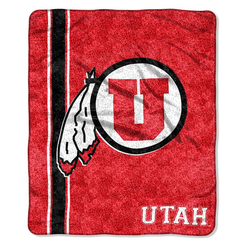 Utah Utes NCAA Sherpa Throw (Jersey Series) (50in x 60in)