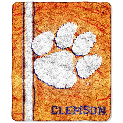 Clemson Tigers NCAA Sherpa Throw (Jersey Series) (50in x 60in)