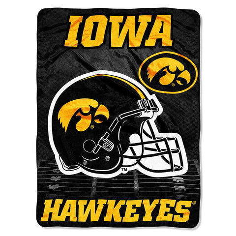 Iowa Hawkeyes NCAA Micro Raschel Blanket (Overtime Series) (80x60)
