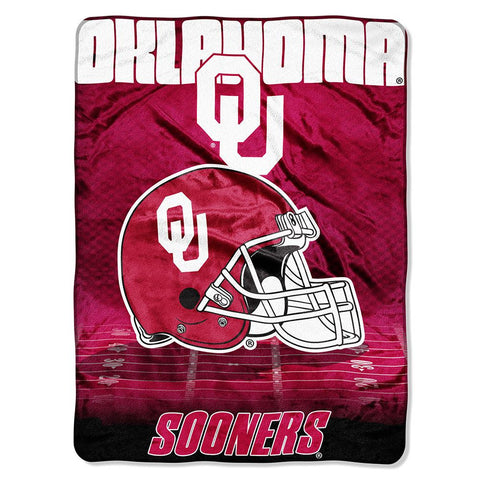 Oklahoma Sooners NCAA Micro Raschel Blanket (Overtime Series) (80x60)
