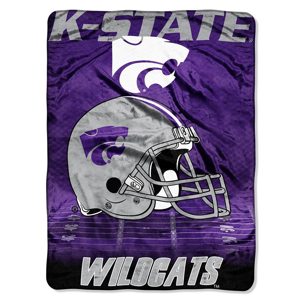 Kansas State Wildcats NCAA Micro Raschel Blanket (Overtime Series) (80x60)
