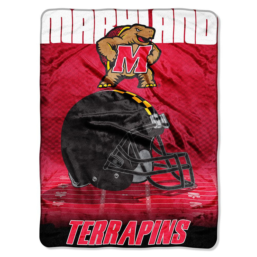 Maryland Terps NCAA Micro Raschel Blanket (Overtime Series) (80x60)