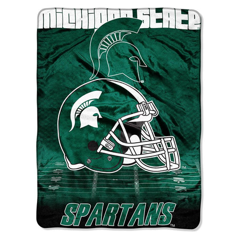 Michigan State Spartans NCAA Micro Raschel Blanket (Overtime Series) (80x60)