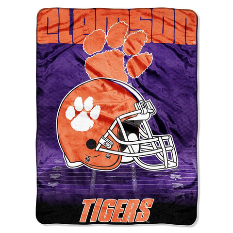Clemson Tigers NCAA Micro Raschel Blanket (Overtime Series) (80x60)
