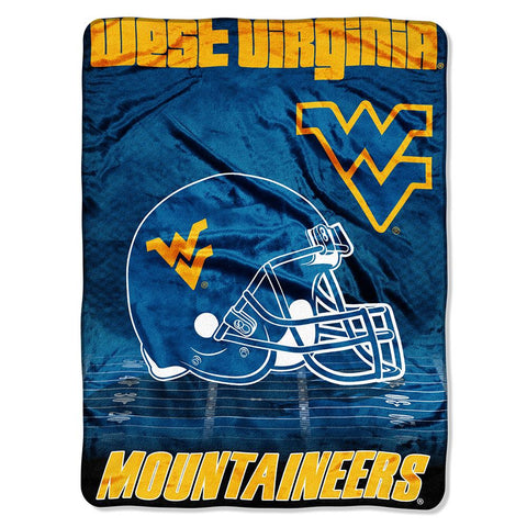 West Virginia Mountaineers NCAA Micro Raschel Blanket (Overtime Series) (80x60)