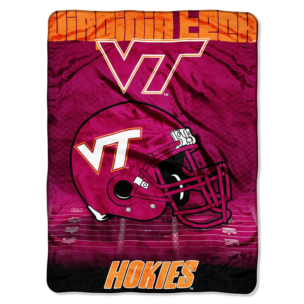 Virginia Tech Hokies NCAA Micro Raschel Blanket (Overtime Series) (80x60)