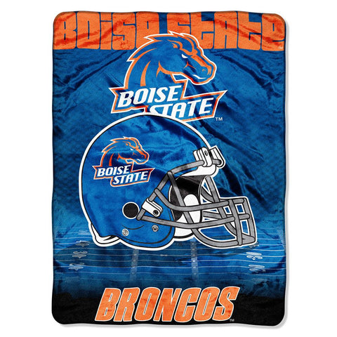 Boise State Broncos NCAA Micro Raschel Blanket (Overtime Series) (80x60)