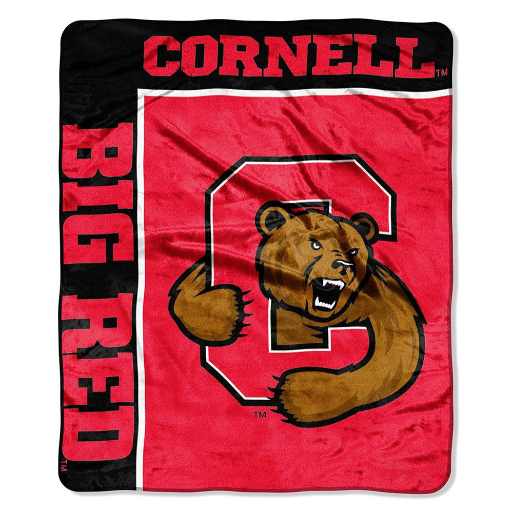 Cornell Big Red NCAA Royal Plush Raschel Blanket (School Spirit Series) (50in x 60in)