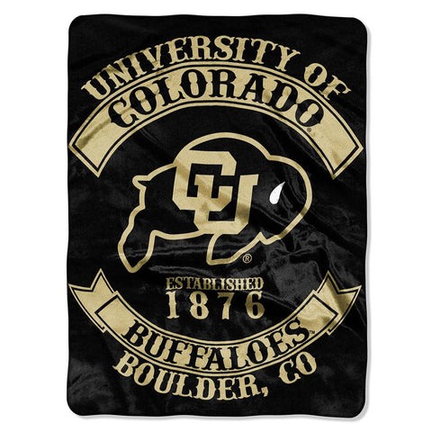 Colorado Golden Buffaloes NCAA Royal Plush Raschel Blanket (Rebel Series) (60x80)