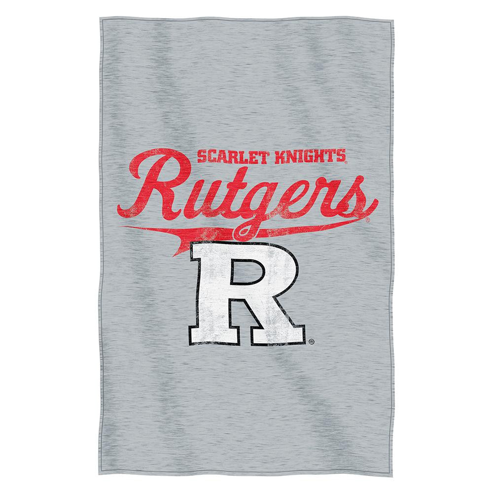 Rutgers Scarlet Knights NCAA Sweatshirt Throw (54inx84in)