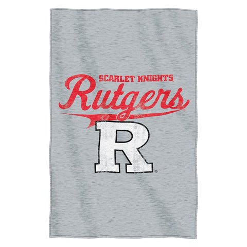 Rutgers Scarlet Knights NCAA Sweatshirt Throw (54inx84in)