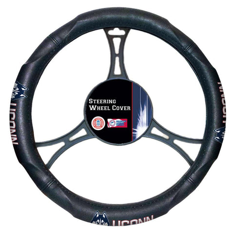 Connecticut Huskies NCAA Steering Wheel Cover (14.5 to 15.5)