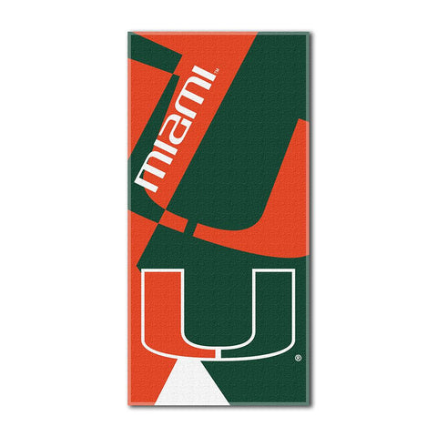 Miami Hurricanes NCAA ?Puzzle? Over-sized Beach Towel (34in x 72in)