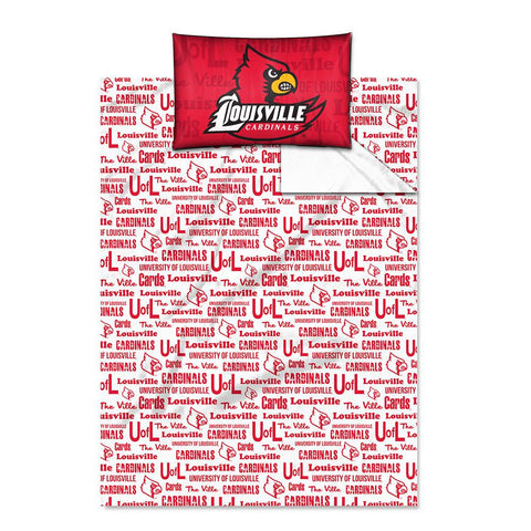 Louisville Cardinals NCAA Twin Sheet Set (Anthem Series)
