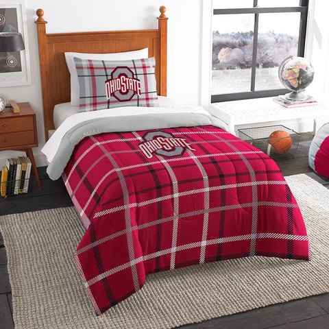 Ohio State Buckeyes NCAA Twin Comforter Set (Soft & Cozy) (64 x 86)