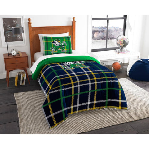 Notre Dame Fighting Irish NCAA Twin Comforter Set (Soft & Cozy) (64 x 86)