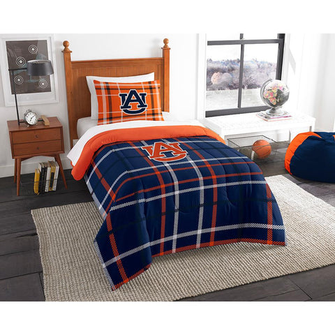 Auburn Tigers NCAA Twin Comforter Set (Soft & Cozy) (64 x 86)